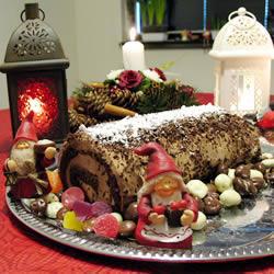Французский рождественский торт «полено»