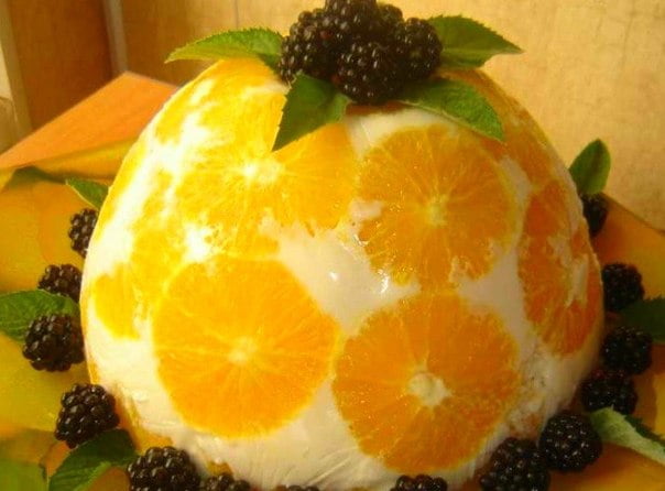 Творожный торт со свежими фруктами