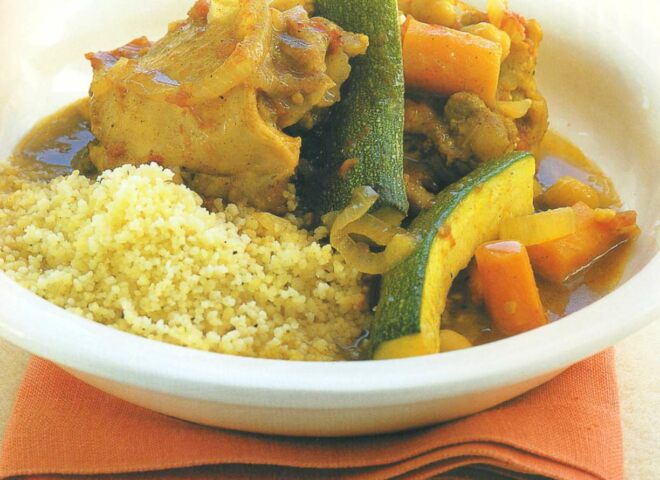 Рецепт: курица по-мароккански с кускусом