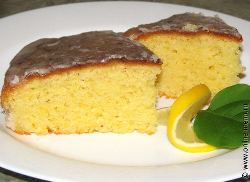 Лимонный пирог с кукурузной мукой — рецепт