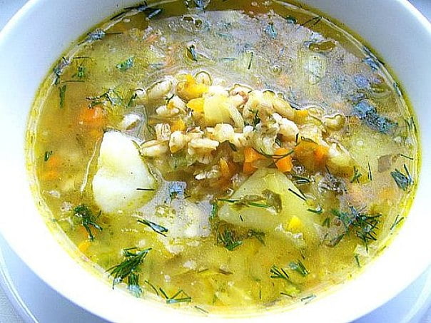 Горячие супы: рассольник