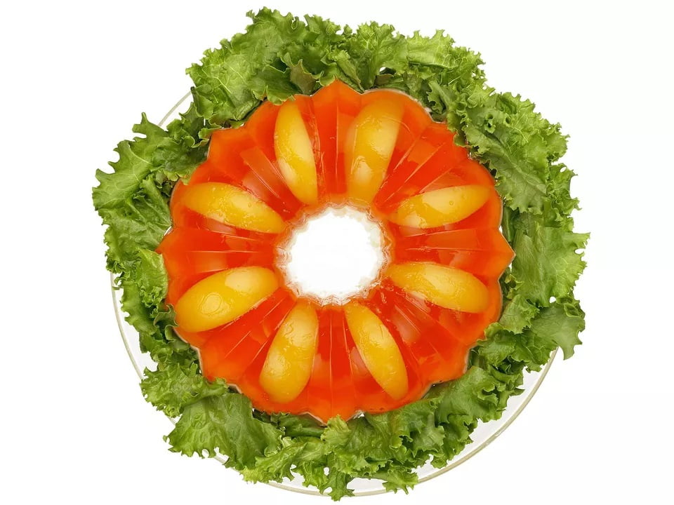 Крабовый салат с апельсиновым желе, пошаговый рецепт с фото на ккал
