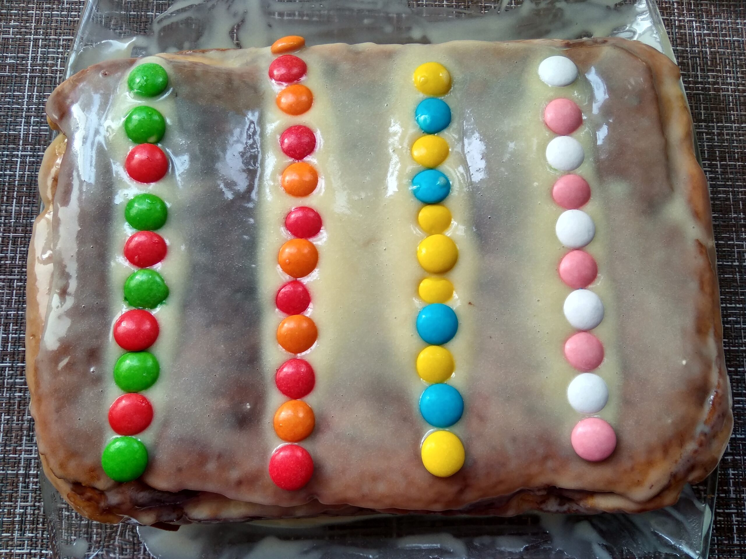 Простой домашний торт Бабушкина радуга