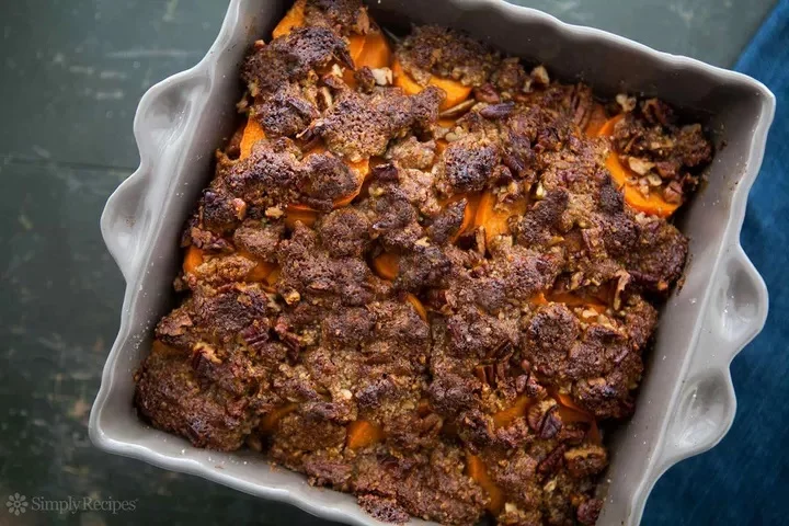 Сладкий картофель в кленовой глазури с ореховой начинкой