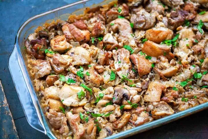 Запеканка из курицы и риса